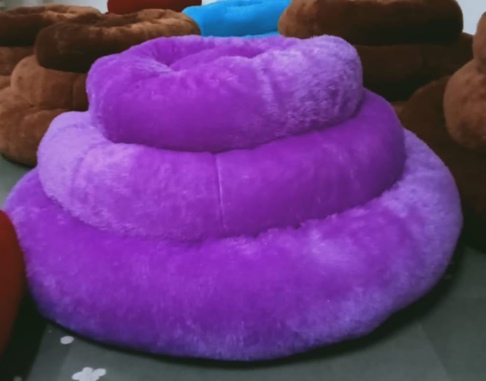 Donut Round Bed – Purple