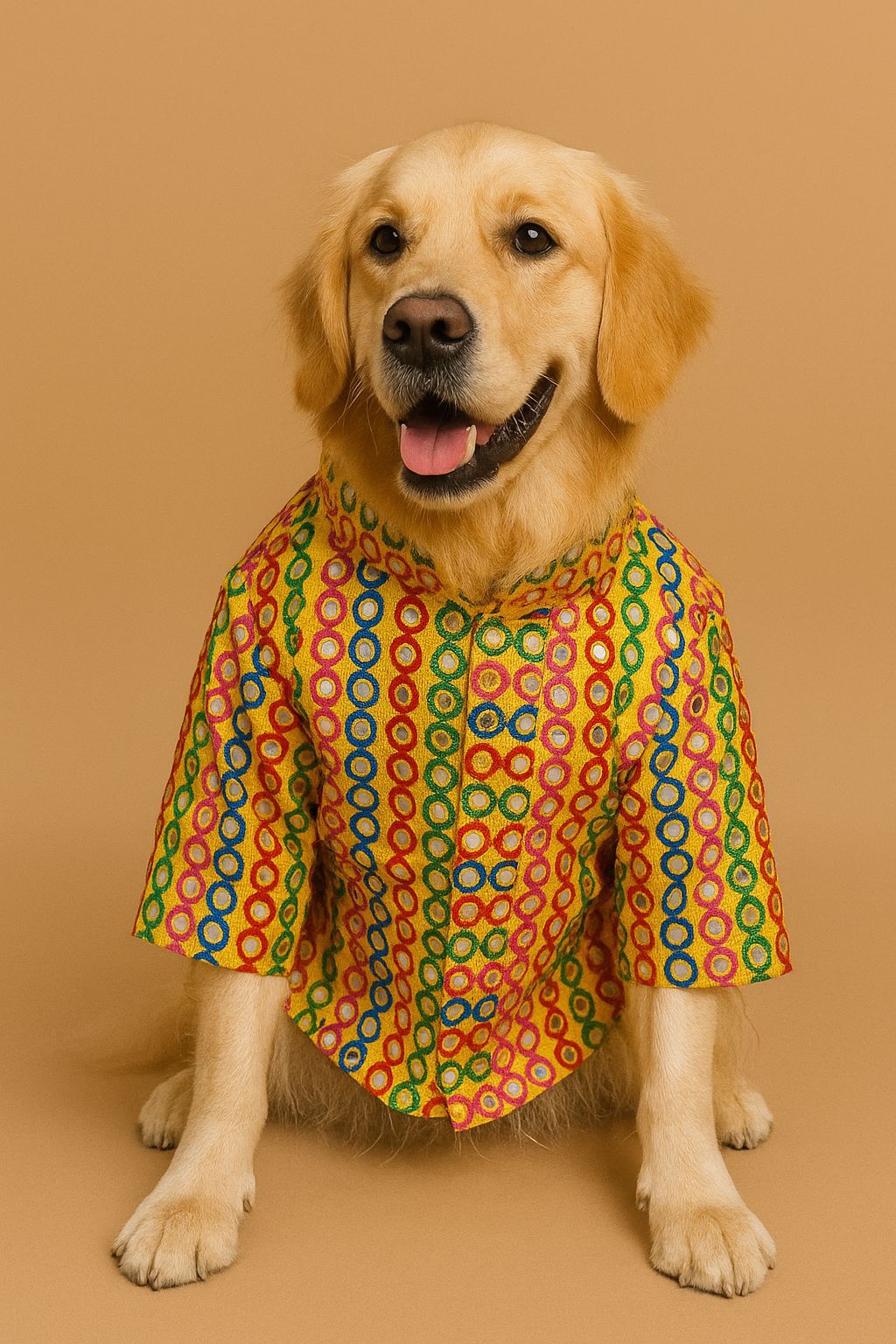 Festive Charm Kurta (Green & Orange design)