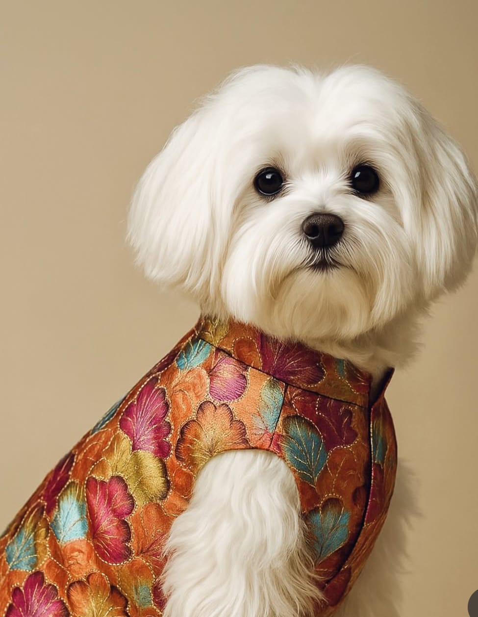 Festive Golden-Red Ethnic Jacket