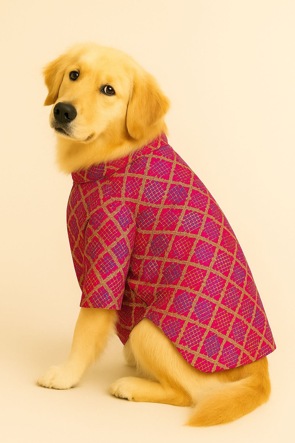 Royal Maroon Kurta (Deep maroon with gold lines)