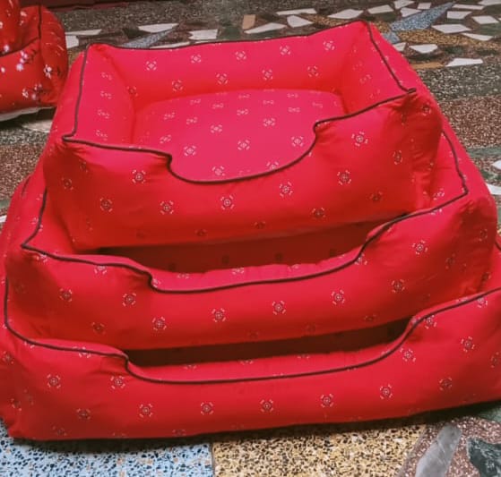 Stackable Cushion Bed Set – Bright Red